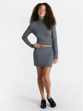 slim fit dress slacks La Constelacion Skirt in Silver Silver / 12 main image 1